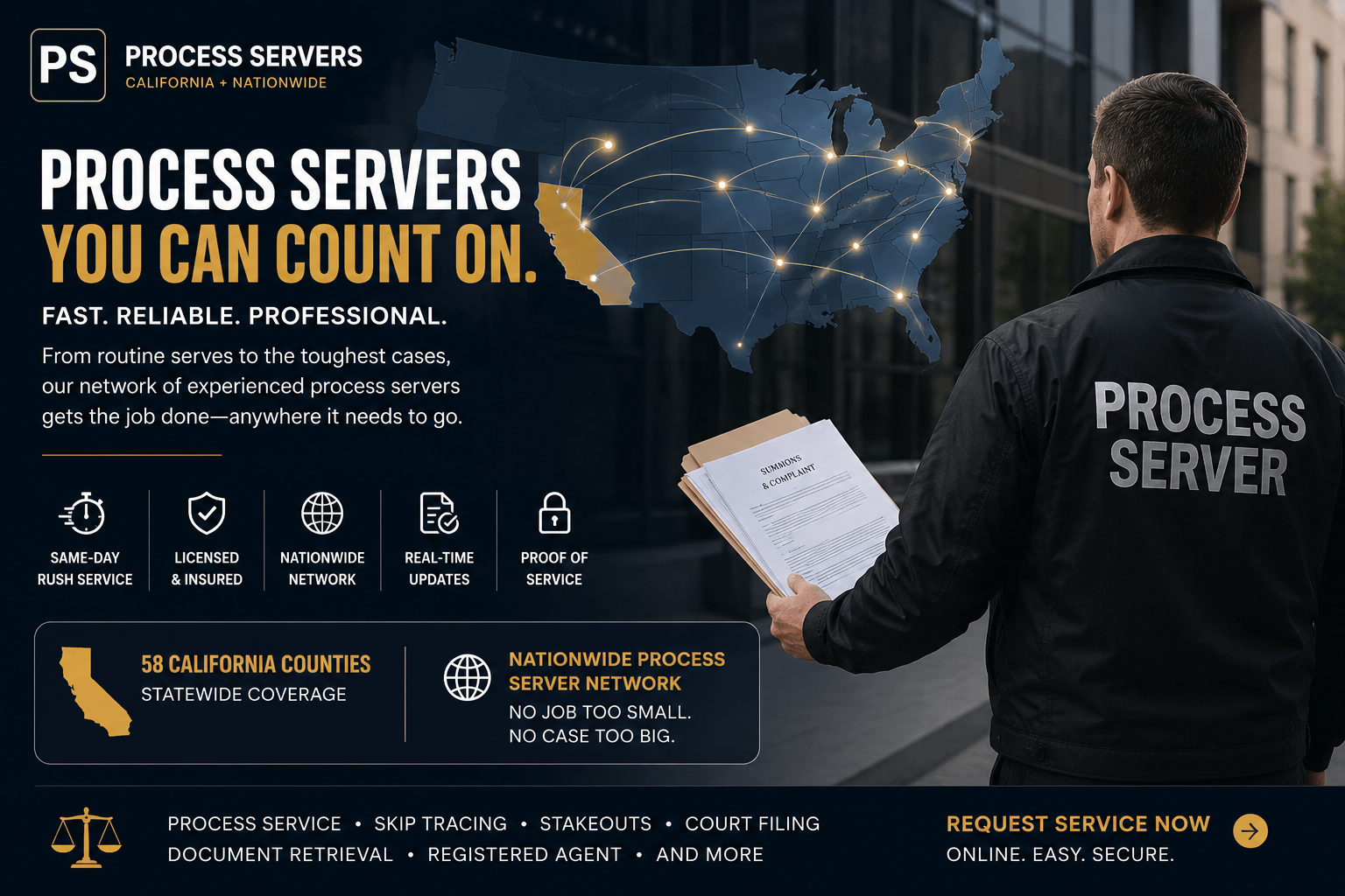 The Process Servers California and nationwide process-server network